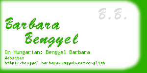 barbara bengyel business card